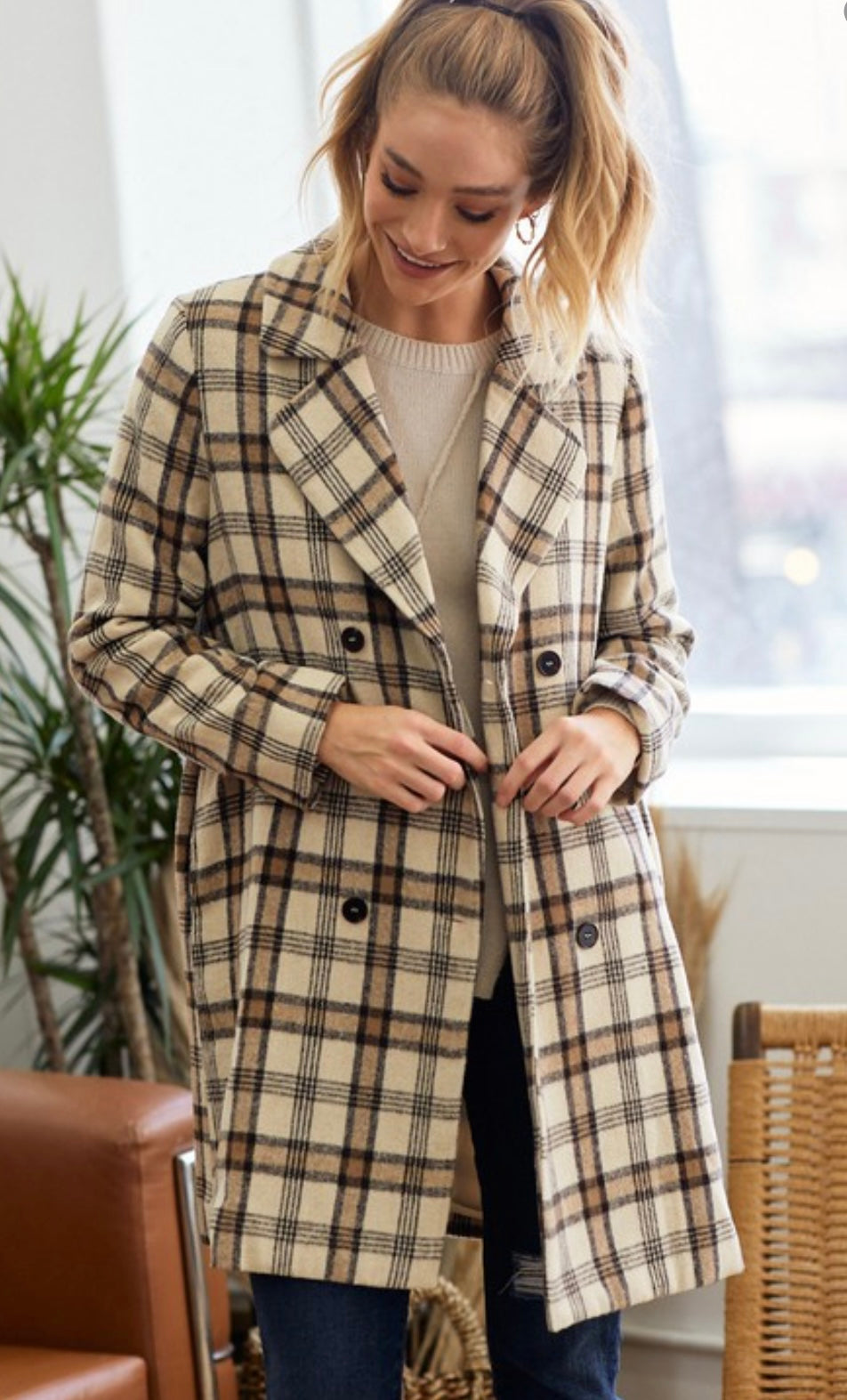 Double Breasted Long Coat