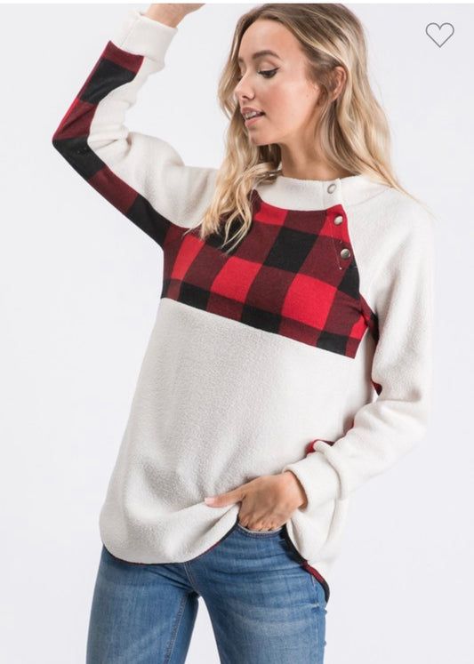 Buffalo Plaid Sweatshirt